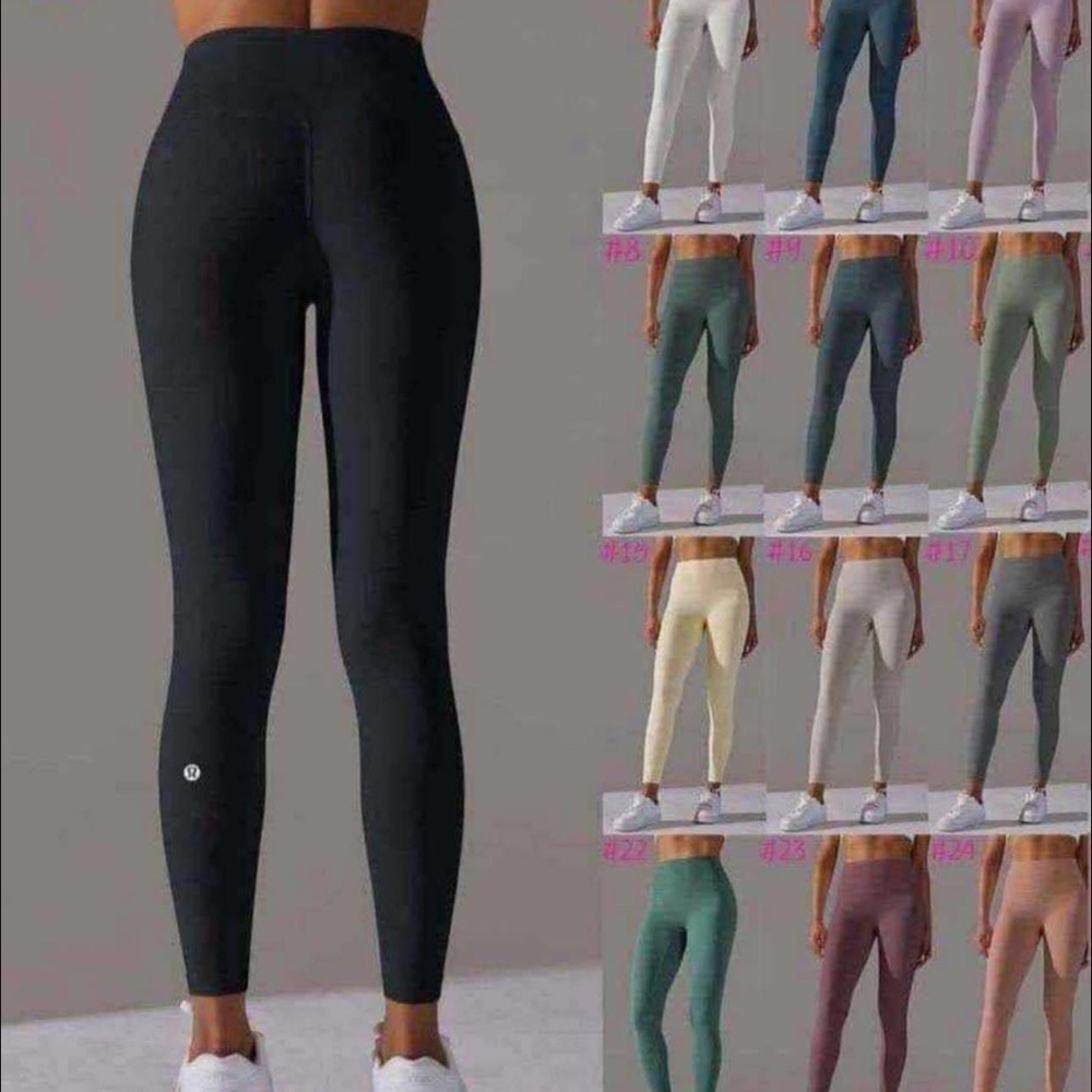 Lululemon Black High-Waisted Leggings Seamless Design